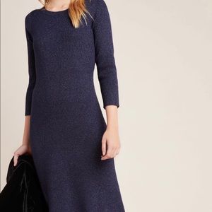 Anthro Selena Shimmer Sweater Dress NWT S